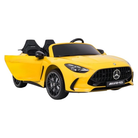 JOKO Mercedes Benz GT63 AMG 4x200W, Dvojmiestne Kožené sedadlo, nosnosť 90kg, penové kolesá, žlté