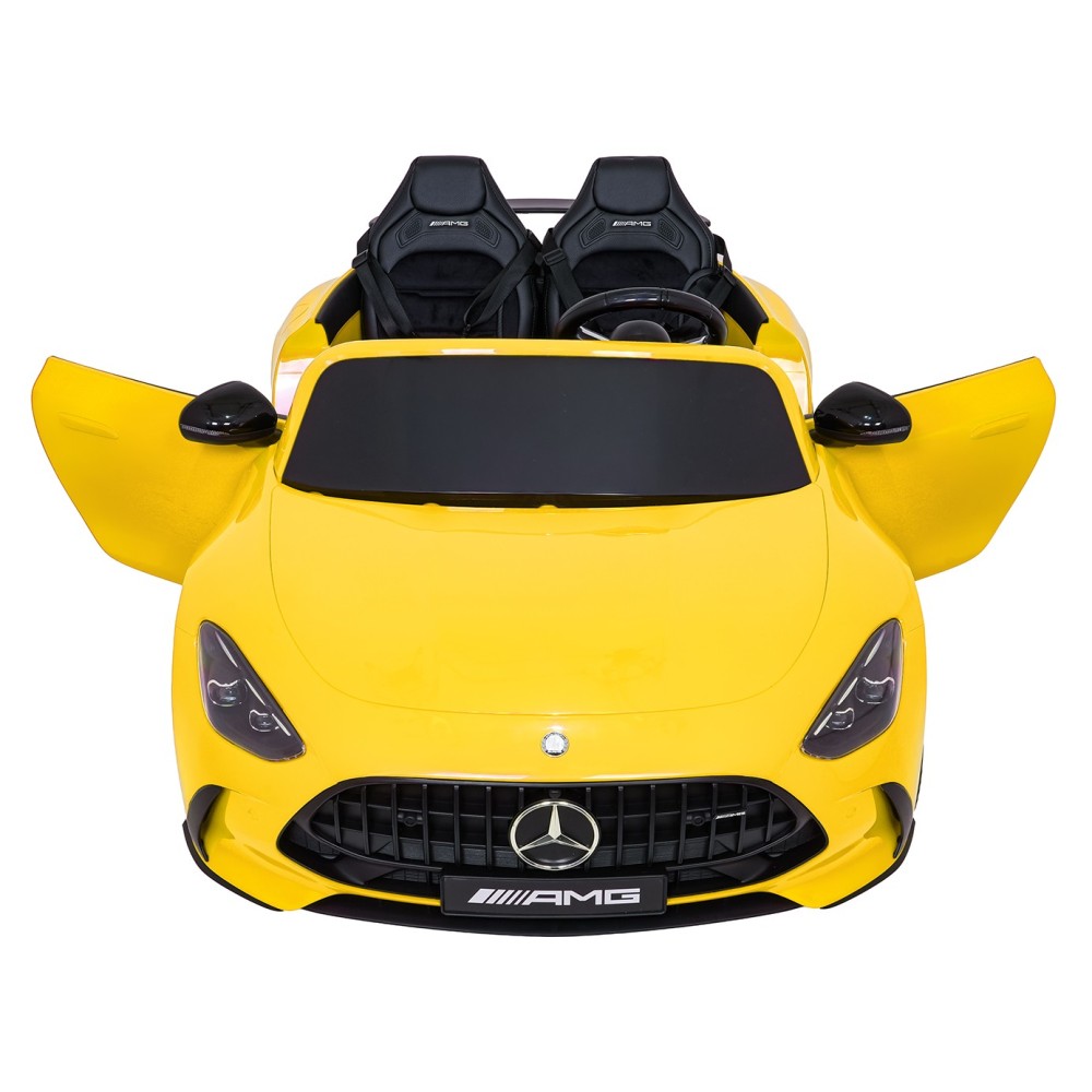 JOKO Mercedes Benz GT63 AMG 4x200W, Dvojmiestne Kožené sedadlo, nosnosť 90kg, penové kolesá, žlté