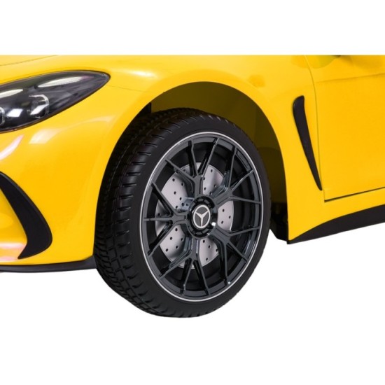 JOKO Mercedes Benz GT63 AMG 4x200W, Dvojmiestne Kožené sedadlo, nosnosť 90kg, penové kolesá, žlté