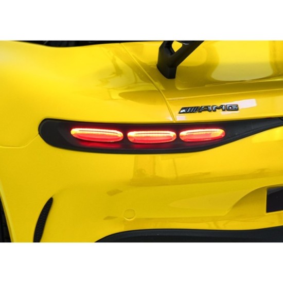 JOKO Mercedes Benz GT63 AMG 4x200W, Dvojmiestne Kožené sedadlo, nosnosť 90kg, penové kolesá, žlté
