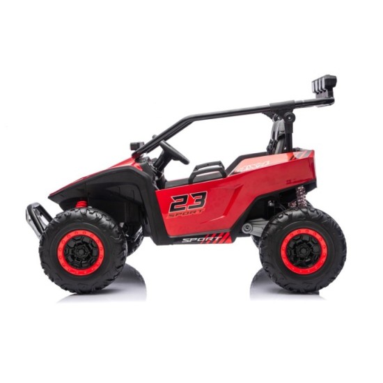 JOKO Elektrické autíčko Buggy TURBO 4x200W 24V, penové kolesá, kožené sedadlo, nosnosť 50kg, červené