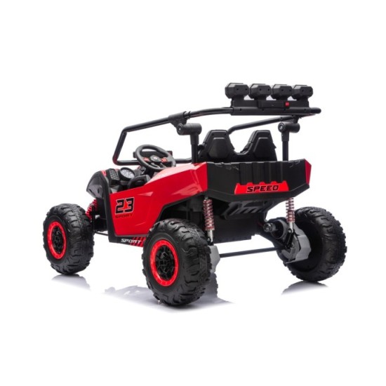 JOKO Elektrické autíčko Buggy TURBO 4x200W 24V, penové kolesá, kožené sedadlo, nosnosť 50kg, červené