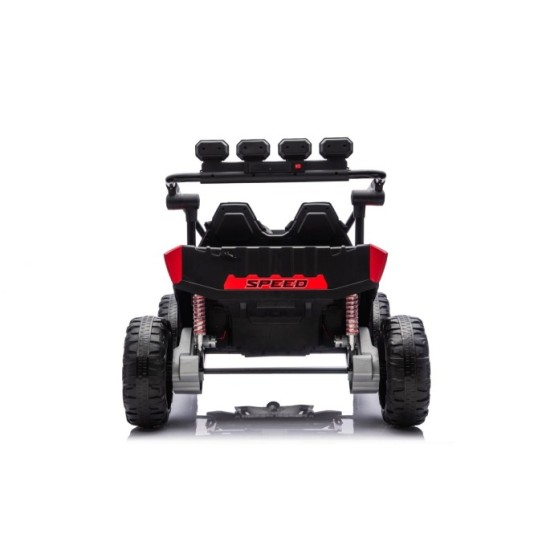 JOKO Elektrické autíčko Buggy TURBO 4x200W 24V, penové kolesá, kožené sedadlo, nosnosť 50kg, červené