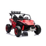 JOKO Elektrické autíčko Buggy TURBO 4x200W 24V, penové kolesá, kožené sedadlo, nosnosť 50kg, červené