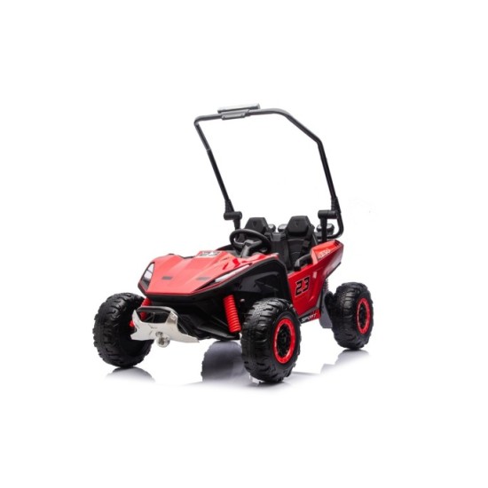 JOKO Elektrické autíčko Buggy TURBO 4x200W 24V, penové kolesá, kožené sedadlo, nosnosť 50kg, červené