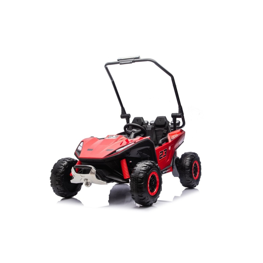 JOKO Elektrické autíčko Buggy TURBO 4x200W 24V, penové kolesá, kožené sedadlo, nosnosť 50kg, červené