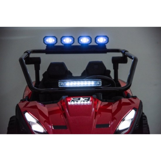 JOKO Elektrické autíčko Buggy TURBO 4x200W 24V, penové kolesá, kožené sedadlo, nosnosť 50kg, červené