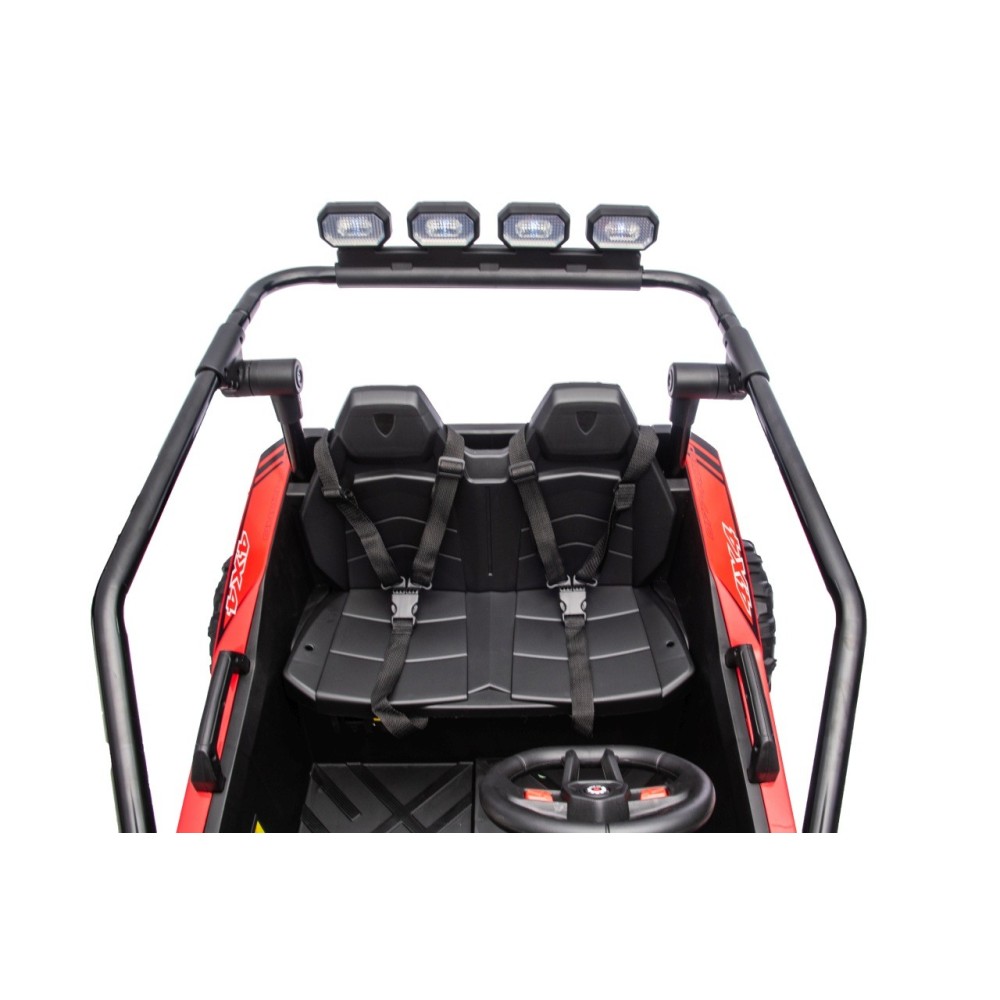 JOKO Elektrické autíčko Buggy TURBO 4x200W 24V, penové kolesá, kožené sedadlo, nosnosť 50kg, červené