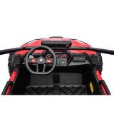 JOKO Elektrické autíčko Buggy TURBO 4x200W 24V, penové kolesá, kožené sedadlo, nosnosť 50kg, červené