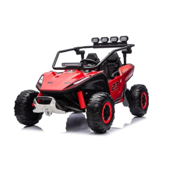JOKO Elektrické autíčko Buggy TURBO 4x200W 24V, penové kolesá, kožené sedadlo, nosnosť 50kg, červené
