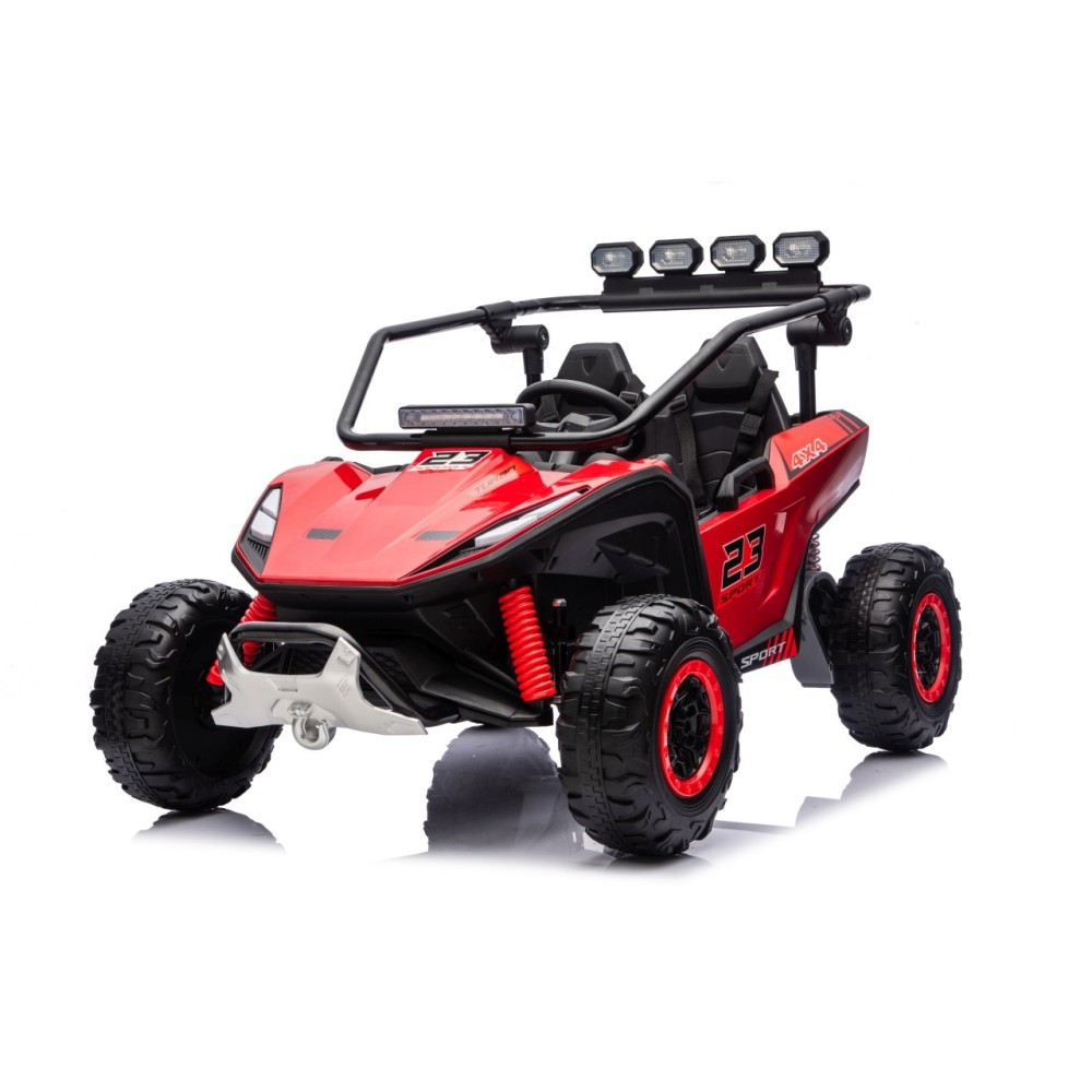 JOKO Elektrické autíčko Buggy TURBO 4x200W 24V, penové kolesá, kožené sedadlo, nosnosť 50kg, červené
