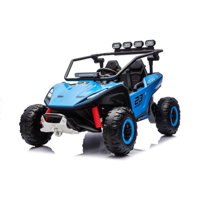 JOKO Elektrické autíčko Buggy TURBO 4x200W 24V, penové kolesá, kožené sedadlo, nosnosť 50kg, modré