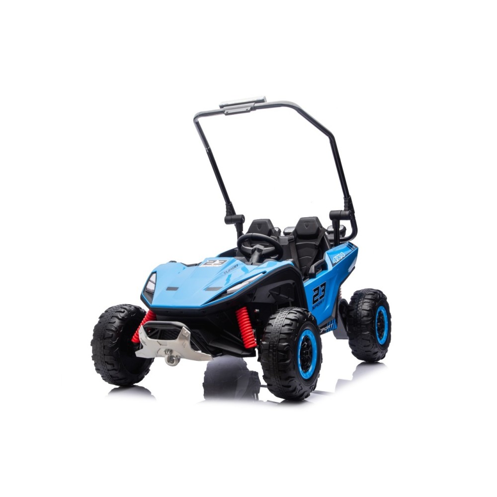 JOKO Elektrické autíčko Buggy TURBO 4x200W 24V, penové kolesá, kožené sedadlo, nosnosť 50kg, modré