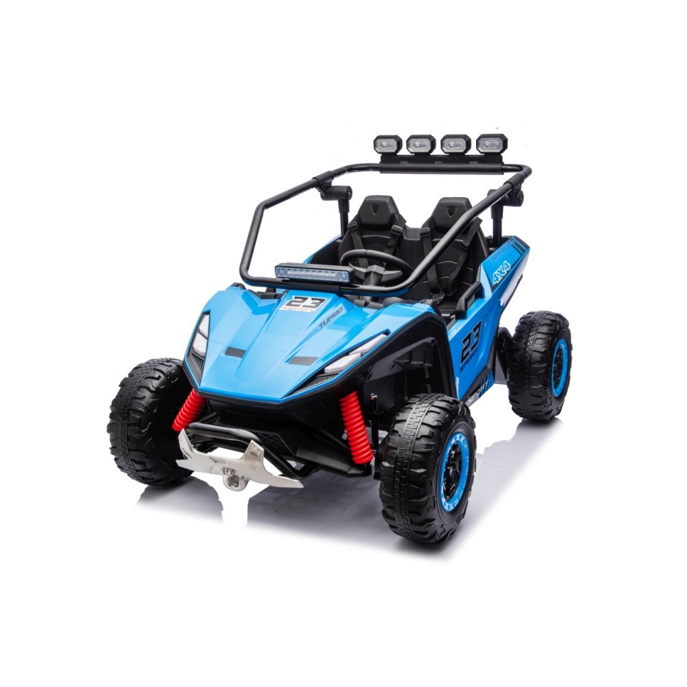 JOKO Elektrické autíčko Buggy TURBO 4x200W 24V, penové kolesá, kožené sedadlo, nosnosť 50kg, modré