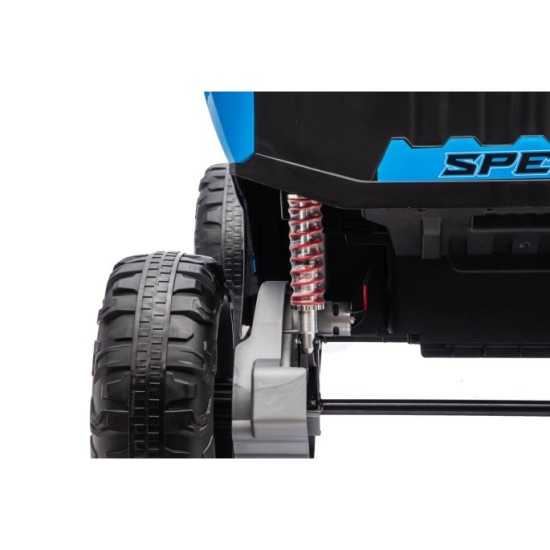 JOKO Elektrické autíčko Buggy TURBO 4x200W 24V, penové kolesá, kožené sedadlo, nosnosť 50kg, modré