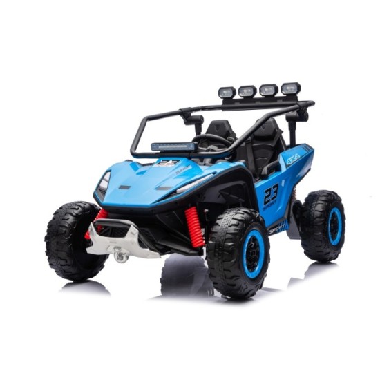 JOKO Elektrické autíčko Buggy TURBO 4x200W 24V, penové kolesá, kožené sedadlo, nosnosť 50kg, modré
