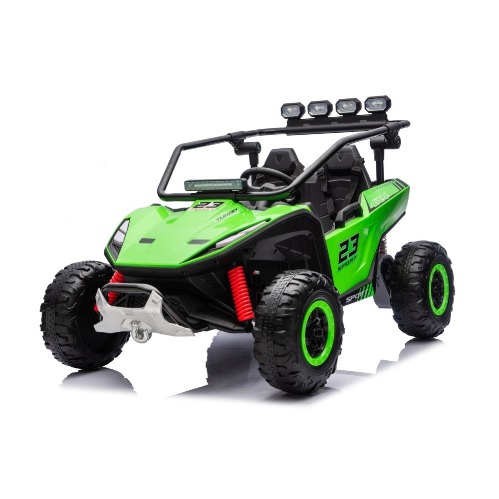 JOKO Elektrické autíčko Buggy TURBO 4x200W 24V, penové kolesá, kožené sedadlo, nosnosť 50kg, zelené