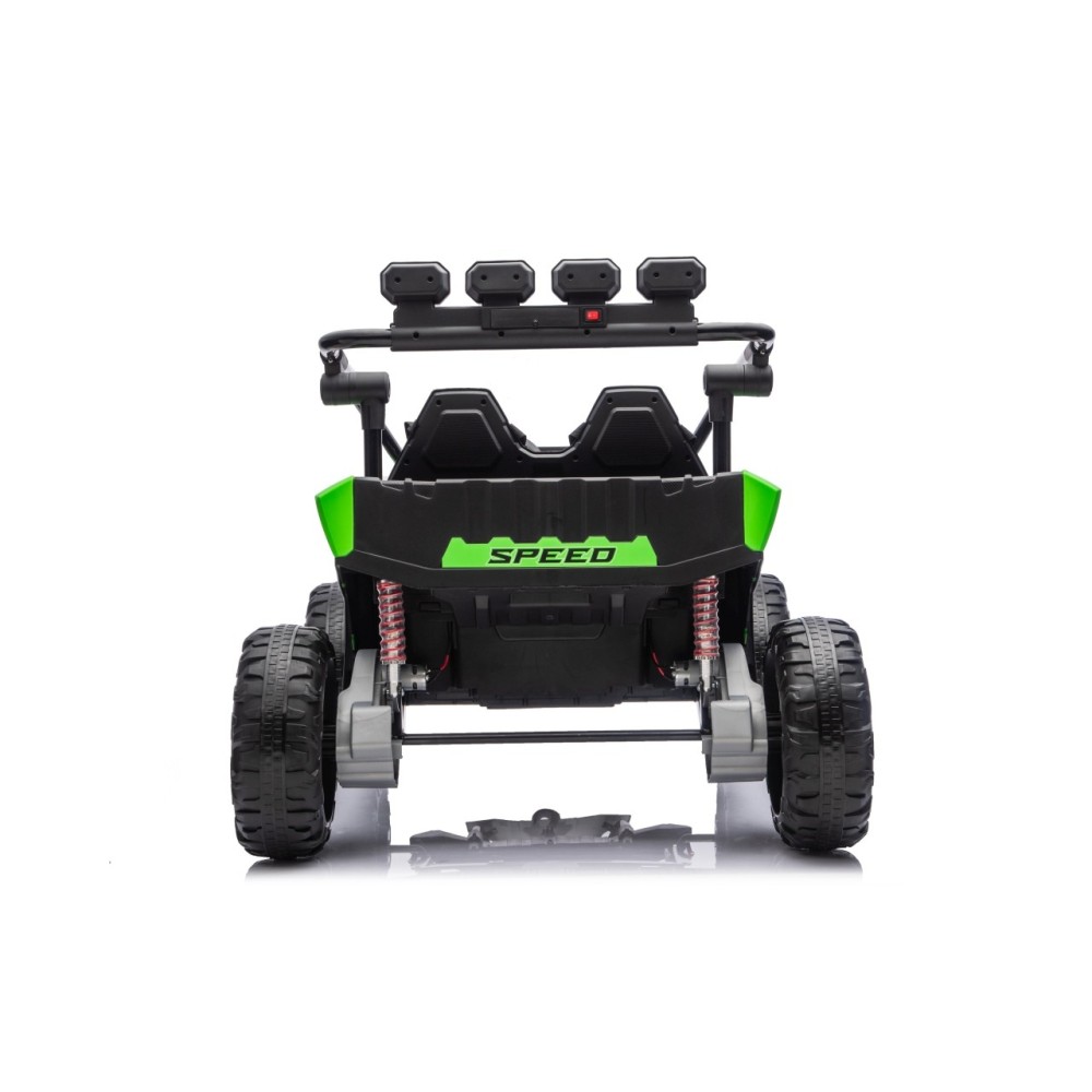 JOKO Elektrické autíčko Buggy TURBO 4x200W 24V, penové kolesá, kožené sedadlo, nosnosť 50kg, zelené
