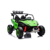 JOKO Elektrické autíčko Buggy TURBO 4x200W 24V, penové kolesá, kožené sedadlo, nosnosť 50kg, zelené