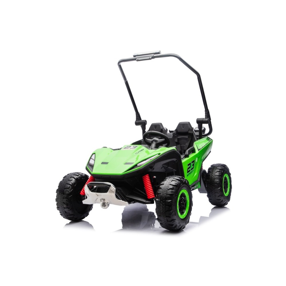 JOKO Elektrické autíčko Buggy TURBO 4x200W 24V, penové kolesá, kožené sedadlo, nosnosť 50kg, zelené