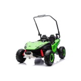 JOKO Elektrické autíčko Buggy TURBO 4x200W 24V, penové kolesá, kožené sedadlo, nosnosť 50kg, zelené