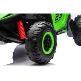 JOKO Elektrické autíčko Buggy TURBO 4x200W 24V, penové kolesá, kožené sedadlo, nosnosť 50kg, zelené