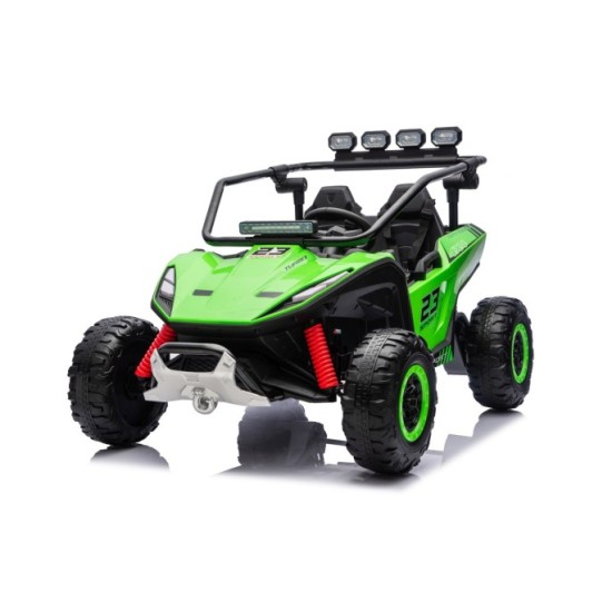 JOKO Elektrické autíčko Buggy TURBO 4x200W 24V, penové kolesá, kožené sedadlo, nosnosť 50kg, zelené