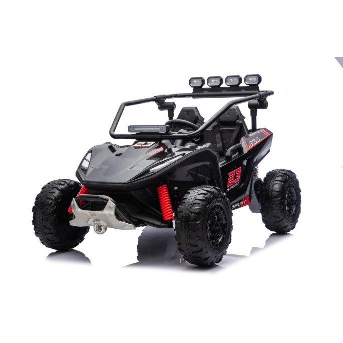JOKO Elektrické autíčko Buggy TURBO 4x200W 24V, penové kolesá, kožené sedadlo, nosnosť 50kg, čierne