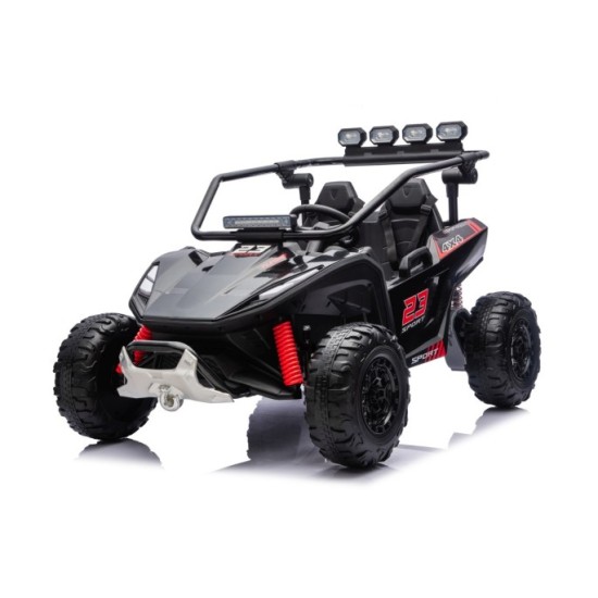JOKO Elektrické autíčko Buggy TURBO 4x200W 24V, penové kolesá, kožené sedadlo, nosnosť 50kg, čierne