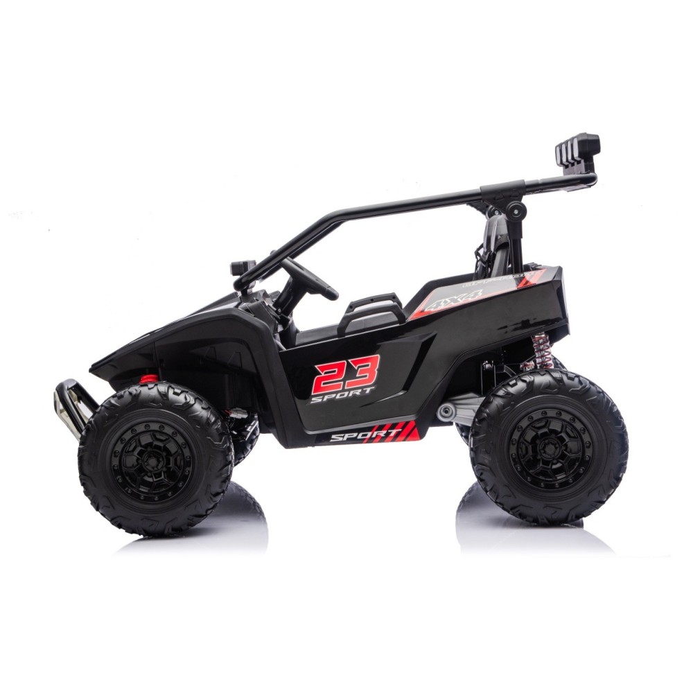 JOKO Elektrické autíčko Buggy TURBO 4x200W 24V, penové kolesá, kožené sedadlo, nosnosť 50kg, čierne