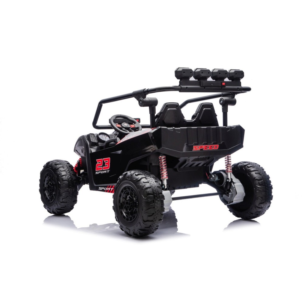 JOKO Elektrické autíčko Buggy TURBO 4x200W 24V, penové kolesá, kožené sedadlo, nosnosť 50kg, čierne