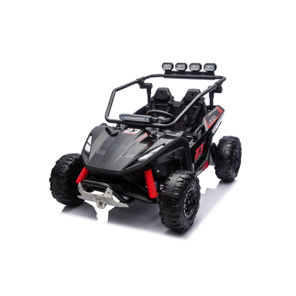 JOKO Elektrické autíčko Buggy TURBO 4x200W 24V, penové kolesá, kožené sedadlo, nosnosť 50kg, čierne