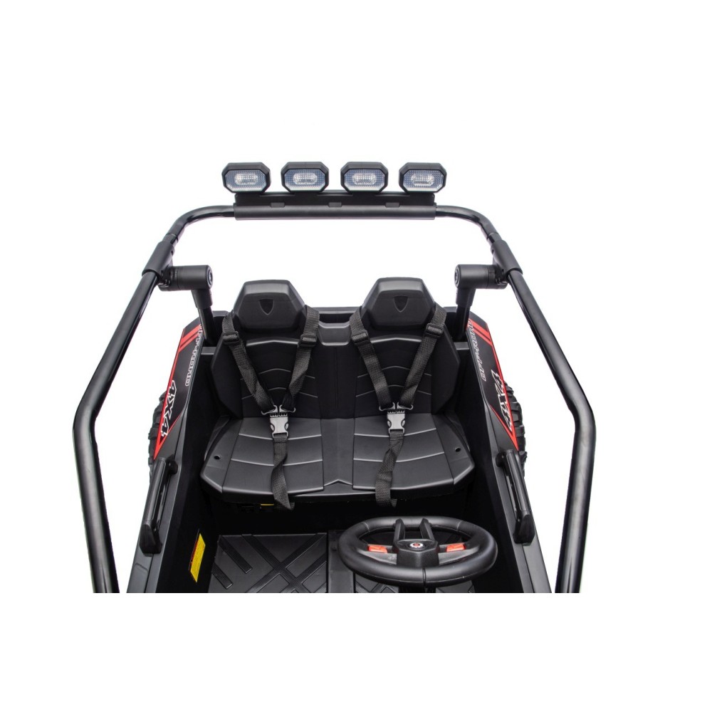 JOKO Elektrické autíčko Buggy TURBO 4x200W 24V, penové kolesá, kožené sedadlo, nosnosť 50kg, čierne