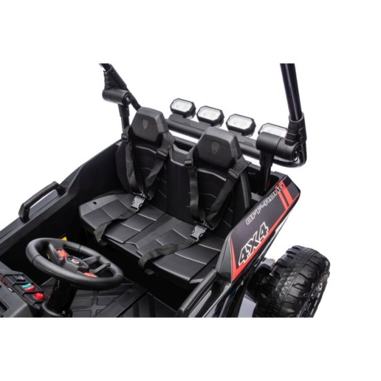 JOKO Elektrické autíčko Buggy TURBO 4x200W 24V, penové kolesá, kožené sedadlo, nosnosť 50kg, čierne