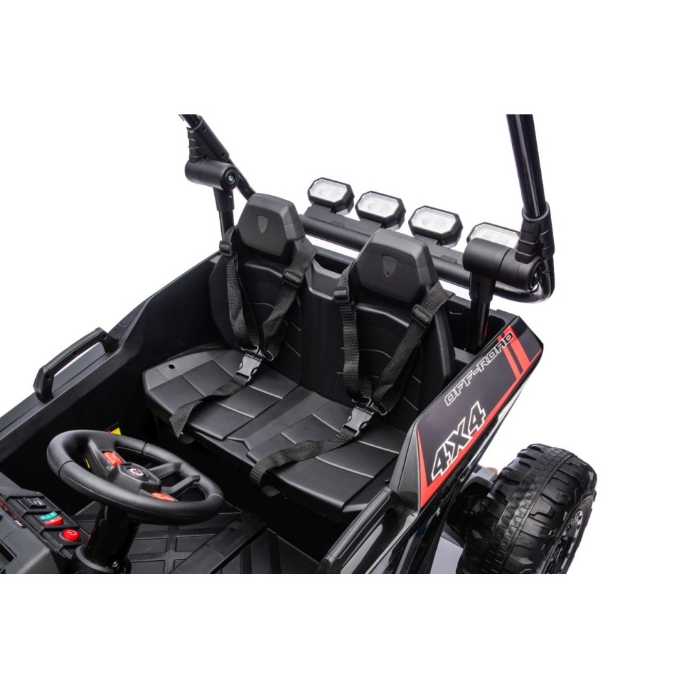 JOKO Elektrické autíčko Buggy TURBO 4x200W 24V, penové kolesá, kožené sedadlo, nosnosť 50kg, čierne