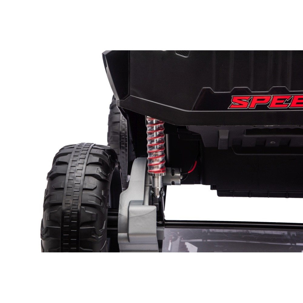 JOKO Elektrické autíčko Buggy TURBO 4x200W 24V, penové kolesá, kožené sedadlo, nosnosť 50kg, čierne