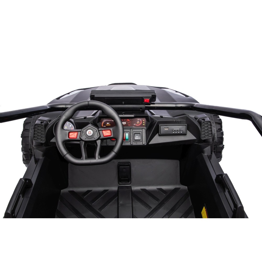 JOKO Elektrické autíčko Buggy TURBO 4x200W 24V, penové kolesá, kožené sedadlo, nosnosť 50kg, čierne