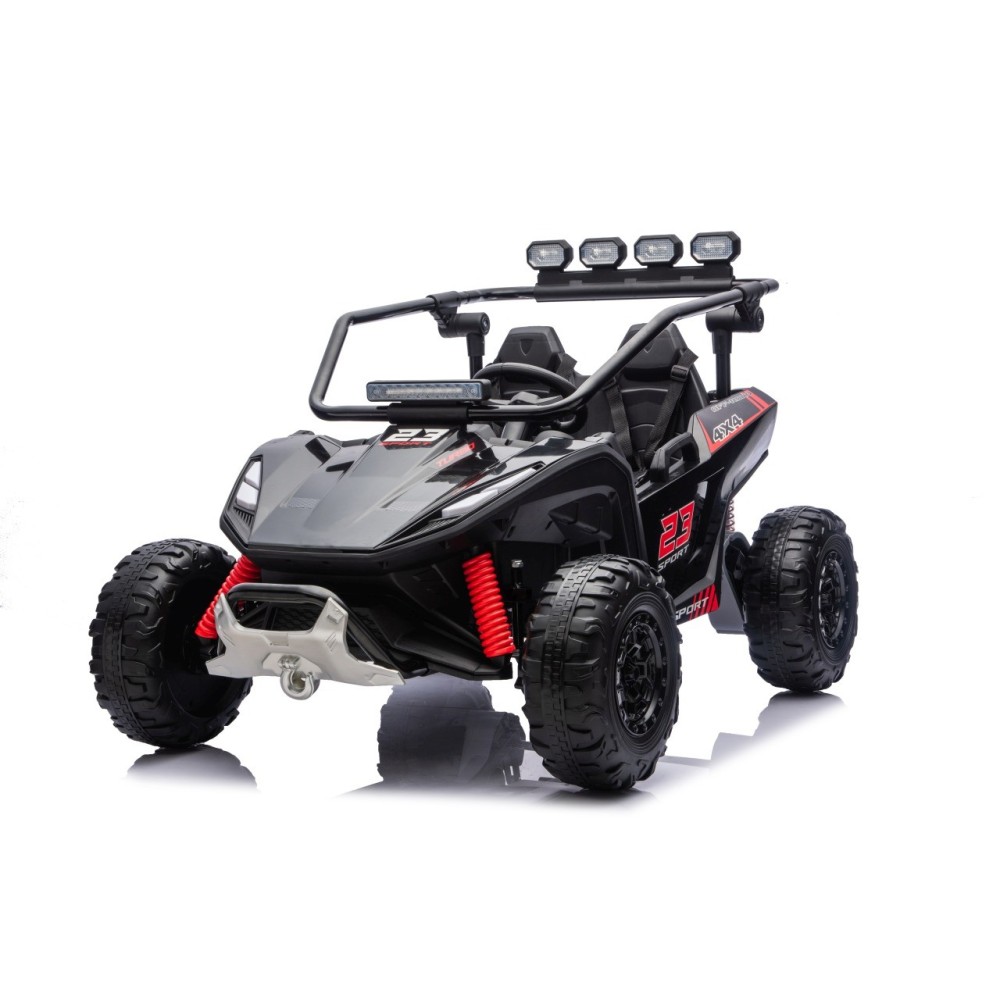 JOKO Elektrické autíčko Buggy TURBO 4x200W 24V, penové kolesá, kožené sedadlo, nosnosť 50kg, čierne