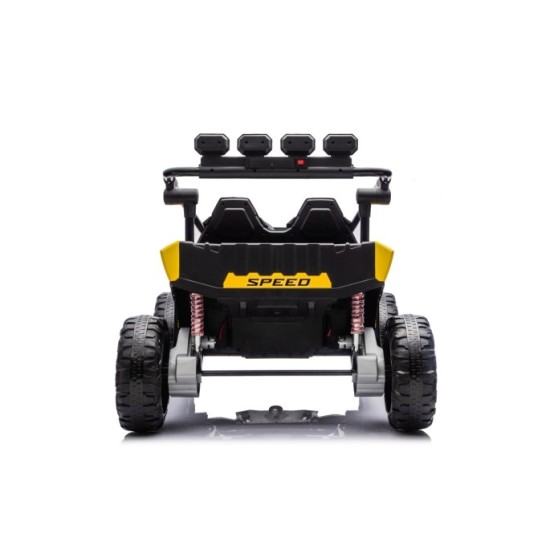 JOKO Elektrické autíčko Buggy TURBO 4x200W 24V, penové kolesá, kožené sedadlo, nosnosť 50kg, žlté