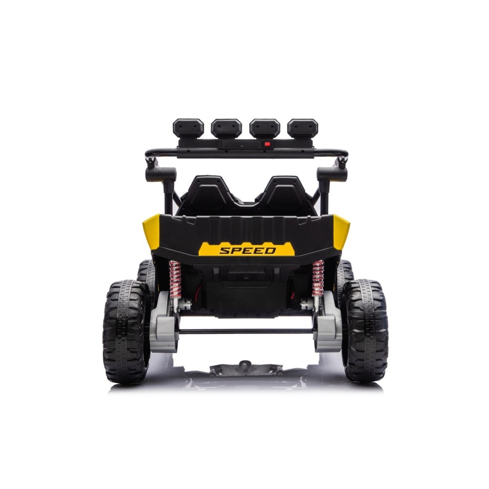 JOKO Elektrické autíčko Buggy TURBO 4x200W 24V, penové kolesá, kožené sedadlo, nosnosť 50kg, žlté