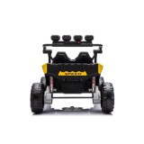 JOKO Elektrické autíčko Buggy TURBO 4x200W 24V, penové kolesá, kožené sedadlo, nosnosť 50kg, žlté
