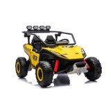 JOKO Elektrické autíčko Buggy TURBO 4x200W 24V, penové kolesá, kožené sedadlo, nosnosť 50kg, žlté
