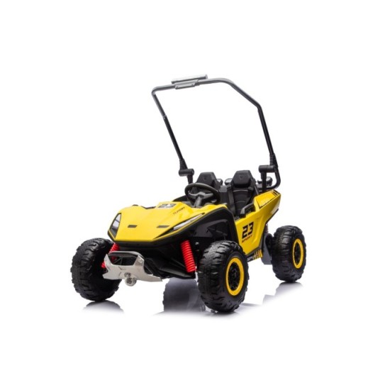JOKO Elektrické autíčko Buggy TURBO 4x200W 24V, penové kolesá, kožené sedadlo, nosnosť 50kg, žlté