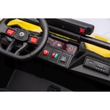 JOKO Elektrické autíčko Buggy TURBO 4x200W 24V, penové kolesá, kožené sedadlo, nosnosť 50kg, žlté