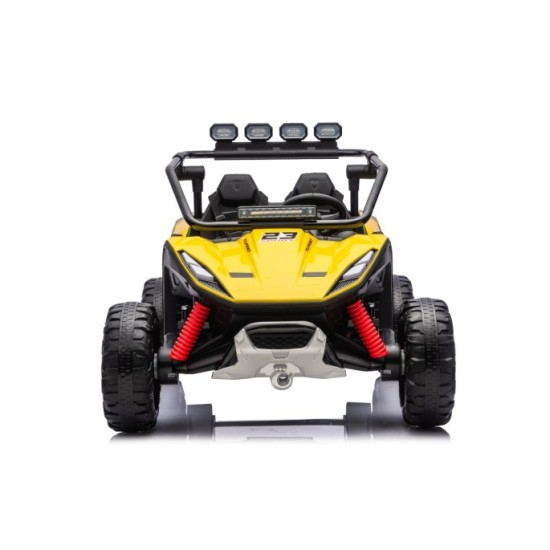 JOKO Elektrické autíčko Buggy TURBO 4x200W 24V, penové kolesá, kožené sedadlo, nosnosť 50kg, žlté