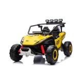 JOKO Elektrické autíčko Buggy TURBO 4x200W 24V, penové kolesá, kožené sedadlo, nosnosť 50kg, žlté