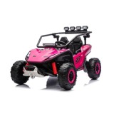 JOKO Elektrické autíčko Buggy TURBO 4x200W 24V, penové kolesá, kožené sedadlo, nosnosť 50kg, ružové