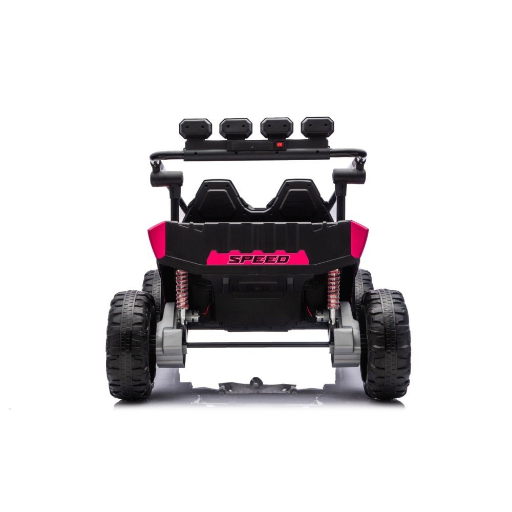 JOKO Elektrické autíčko Buggy TURBO 4x200W 24V, penové kolesá, kožené sedadlo, nosnosť 50kg, ružové