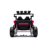 JOKO Elektrické autíčko Buggy TURBO 4x200W 24V, penové kolesá, kožené sedadlo, nosnosť 50kg, ružové