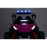 JOKO Elektrické autíčko Buggy TURBO 4x200W 24V, penové kolesá, kožené sedadlo, nosnosť 50kg, ružové